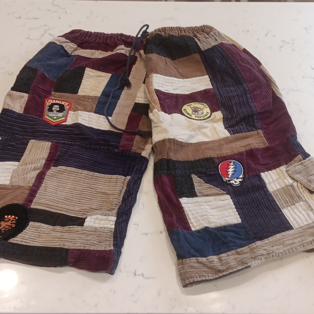 Vintage 90's hippie patchwork shorts